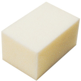 Eponge mousse synthetique blanche 15x10x8cm