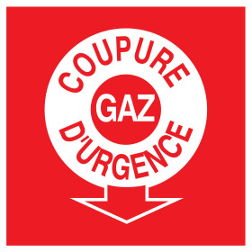 Coupure gaz d'urgence 200x200mm