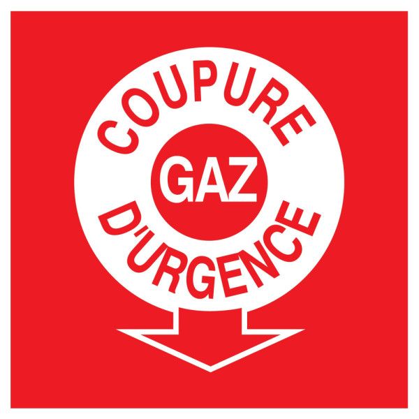 Coupure gaz d'urgence 200x200mm