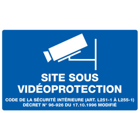 Site sous videoprotection 330x200mm