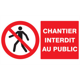 Chantier interdit au public 330x200mm