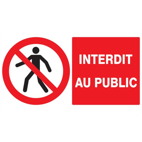 Interdit au public 330x200mm