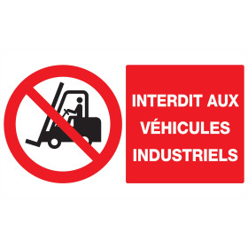 Interdit aux vehicules industriels 330x200mm