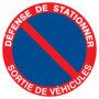 Defense de stationner sortie de vehicules d.300mm