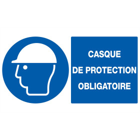 Casque de protection obligatoire 330x200mm