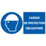 Casque de protection obligatoire 330x200mm