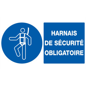 Harnais de securite obligatoire 330x200mm