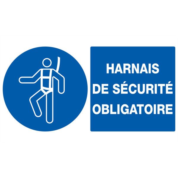 Harnais de securite obligatoire 330x200mm