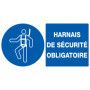 Harnais de securite obligatoire 330x200mm