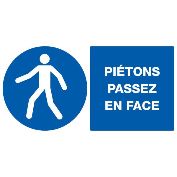 Pietons passez en face 330x200mm