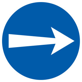 Sens obligatoire (vers la droite) d.300mm