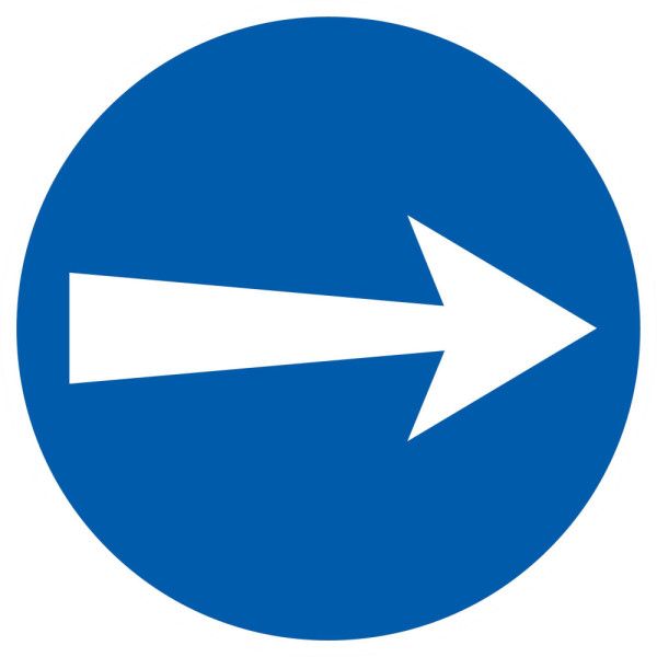 Sens obligatoire (vers la droite) d.300mm