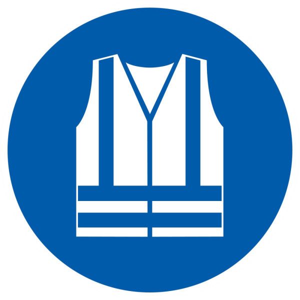 Gilet de securite haute visibilite obligat. d.300mm