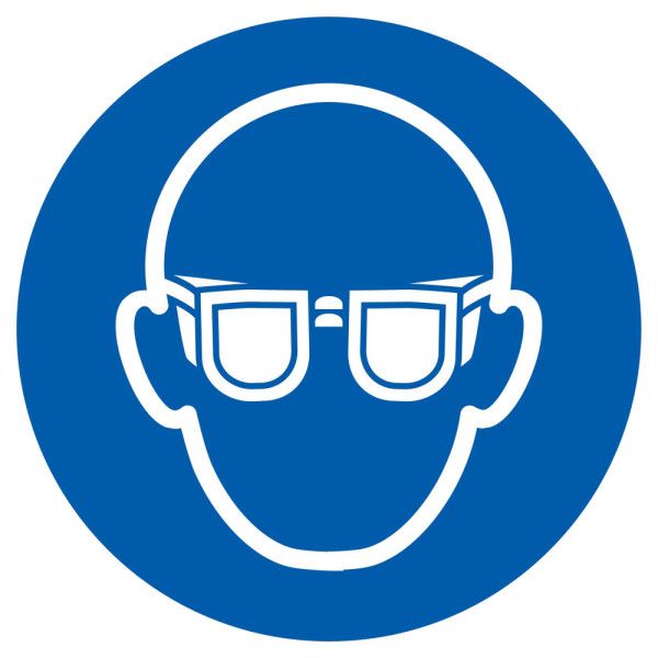 Lunettes de protection obligatoires d.300mm
