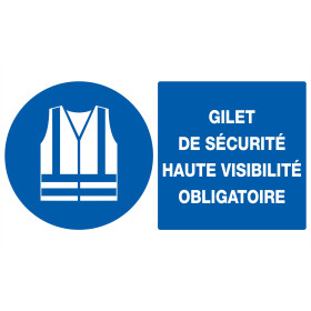 Gilet de securite haute visibilite obligat. 330x200mm