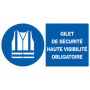Gilet de securite haute visibilite obligat. 330x200mm