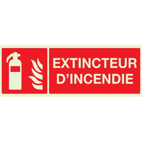 Extincteur d'incendie luminescent 330x120mm