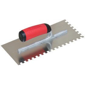 Platoir a colle inox 28x12 monture alu dents 8x8mm