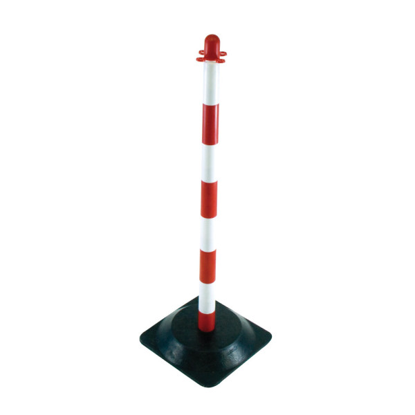 Poteau de support (h90cm) lest (2,800kg) rouge/blanc