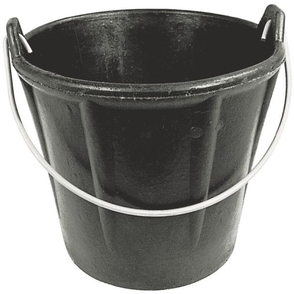 Seau caoutchouc arme 12 litres allege