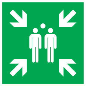 Point de rassemblement apres evacuation 200x200mm
