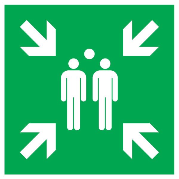 Point de rassemblement apres evacuation 200x200mm