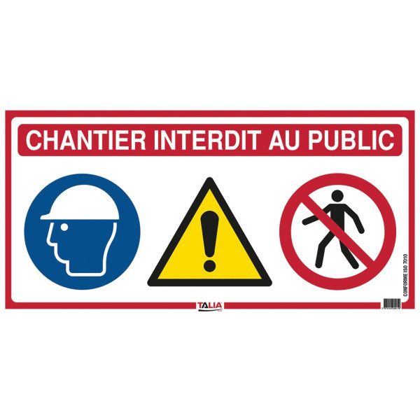 Panneau de chantier 4 en 1 800x400mm