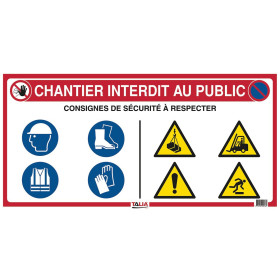 Panneau de chantier 10 en 1 800x400mm