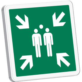 Point de rassemblement apres evacuation 500x500mm