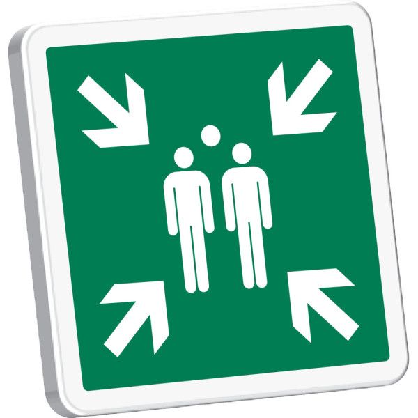 Point de rassemblement apres evacuation 500x500mm