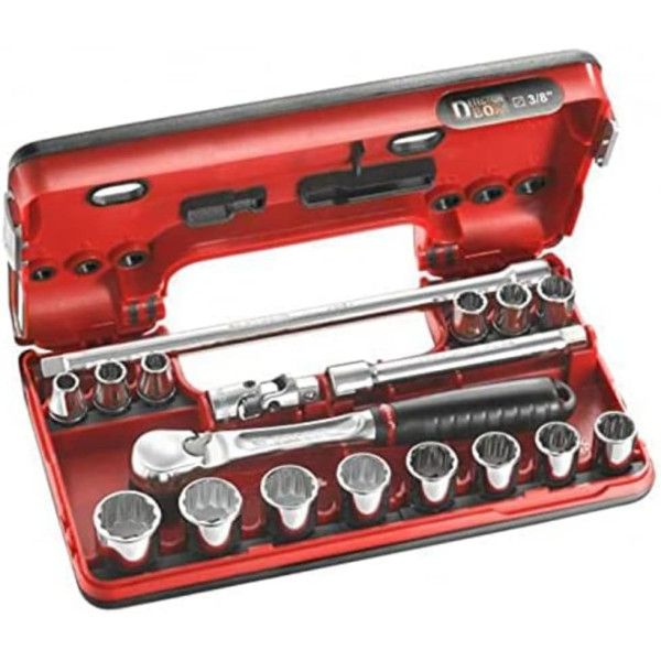 Coffret douil 3/8' 6p mm j.161b 18pc - FACOM J.161DBOX1