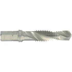 Foret Taraudeur Fraisureur machine Standard HSS -M -Tivoly Norm -Entrée droite -Queue hexagonale. (Etui plastique) / Ø: 5 X 0.8
