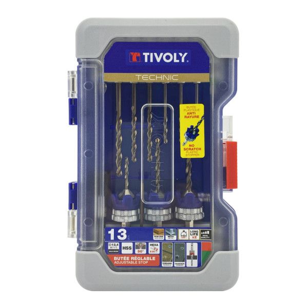13 pièces -3 kits mèche & fraise bois métal HSS 2en1 + 6 forets HSS + 3 embouts inox + accessoires