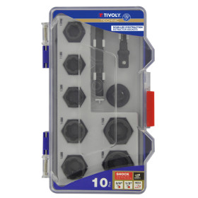 10 pièces -7 douilles d'extraction entrainement 3/8" Ø 10 à 19mm + accessoires -IMPACT