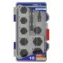 10 pièces -7 douilles d'extraction entrainement 3/8" Ø 10 à 19mm + accessoires -IMPACT