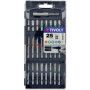 25 pièces -24 embouts longs special vis securité bagués + 1 porte-embout