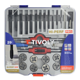 Coffret tarauds et filières 29 pièces - TIVOLY