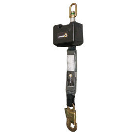 ANTICHUTE A RAPPEL AUTOMATIQUE A SANGLE 2,5 M + ABSORBEUR + MOUSQUETON