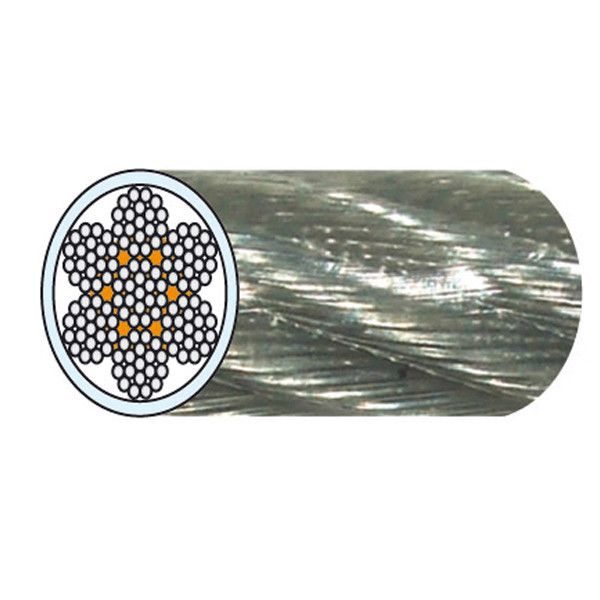 CÂBLE D.6,0/8,0 GALVA AM CD 7x19 PVC CRM 2601 KG  PVC CRISTAL