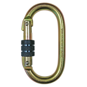 MOUSQUETON A VIS ACIER ZINGUÉ OUVERTURE 18 MM