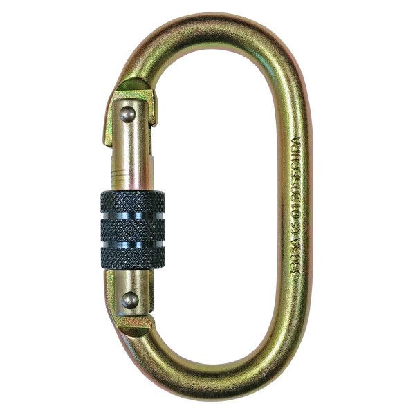 MOUSQUETON A VIS ACIER ZINGUÉ OUVERTURE 18 MM