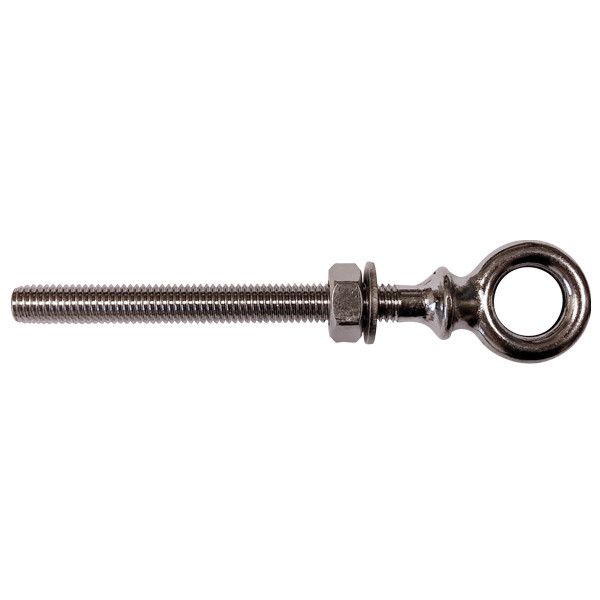 PITON A OEIL D.8x80 MM INOX AVEC ÉCROU + RONDELLE