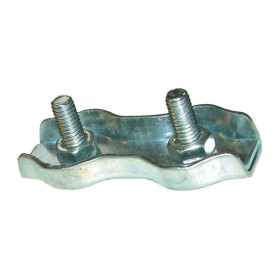 SERRECÂBLE PLAT D.2 MM 2 BOULONS ACIER ZINGUÉ