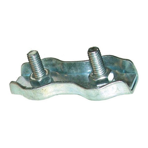 SERRECÂBLE PLAT D.2 MM 2 BOULONS ACIER ZINGUÉ