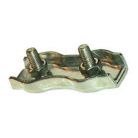 SERRECÂBLE PLAT INOX D.4 MM 2 BOULONS