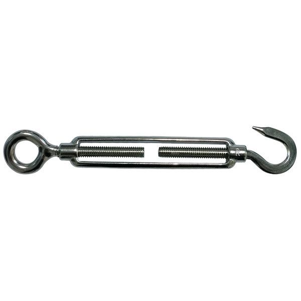 TENDEUR INOX D.6 MM CROCHET + OEIL SWL 75 KG
