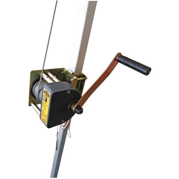 TREUIL DE SAUVETAGE FIX. ACIER 125 KG CÂBLE DE 20 M