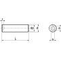 VIS SANS TETE SIX PANS CREUX BOUT PLAT INOX A2 (ACTON 62204)