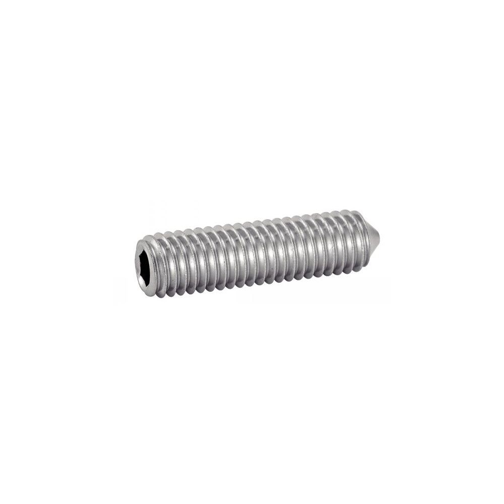 Lot De 6 Vis Sans Tête Inox A2 DIN 913 - M8 X 8 Mm - Bout Plat - BTR (StHC)