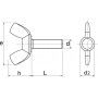 VIS A OREILLES FORME AMERICAINE INOX A2 (ACTON 62218)